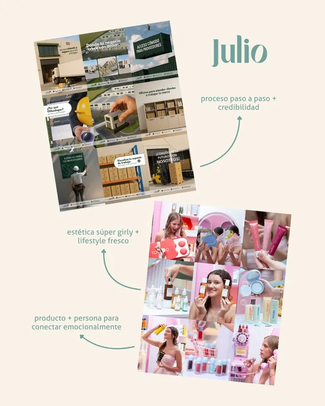 Feeds de julio: una constructora y una marca de belleza