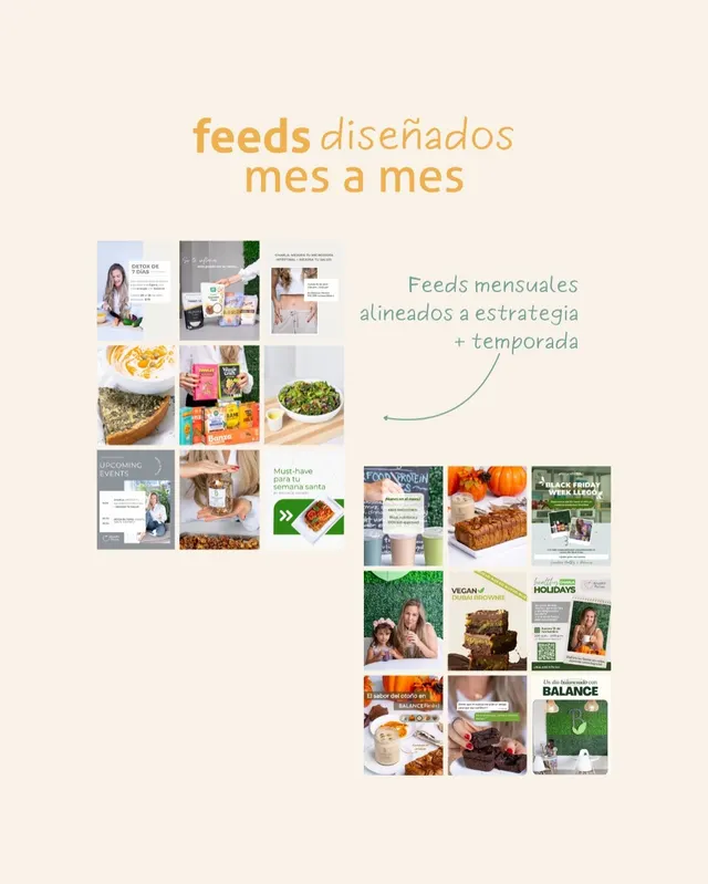 Feeds mensuales de Balance Market diseñados por Social Hour